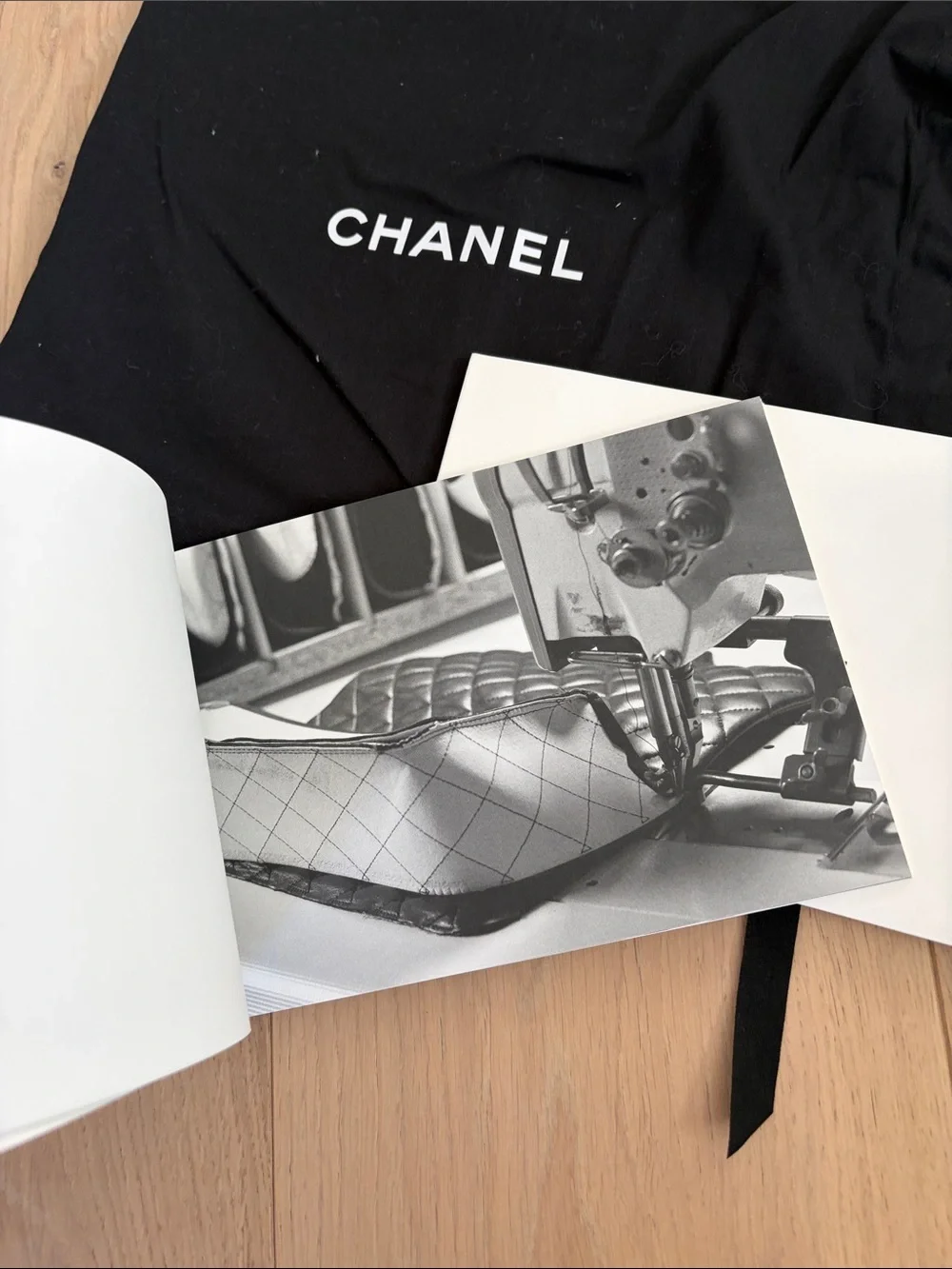 Chanel dust bag and care book